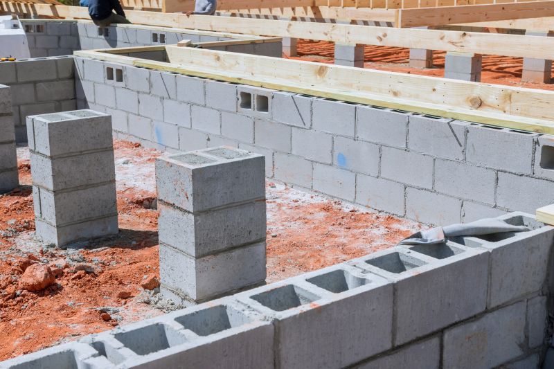 Concrete Blocks Installation detail